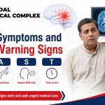 Doctor helping a patient recognize stroke symptoms using the F.A.S.T. warning signs at Gondal Medical Complex.